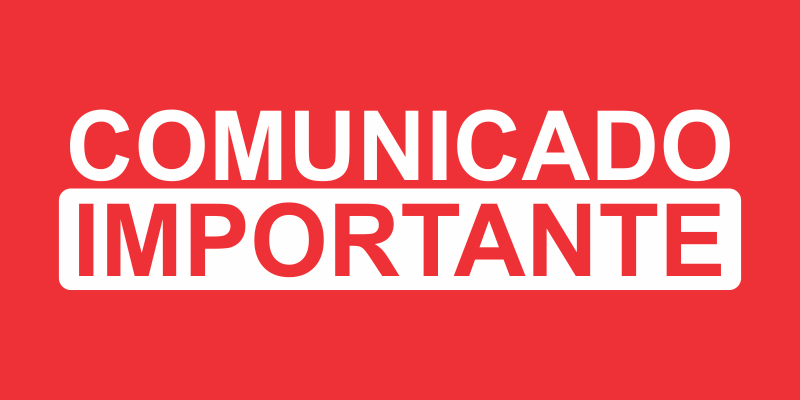 COMUNICADO IMPORTANTE SOBRE O CORONAVÍRUS